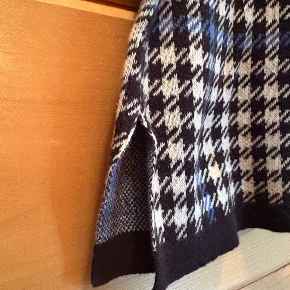 Crown & Ivy Blue, Black and White Turtleneck Sweater - Picture 3 of 7